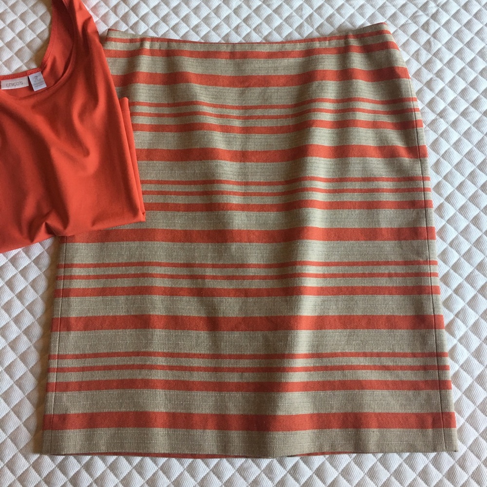 Reduced! Talbots Pencil Skirt with Chico’s tank as shown.